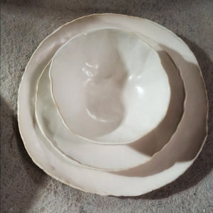 Hand Rolled Dinnerware - Volcanic White